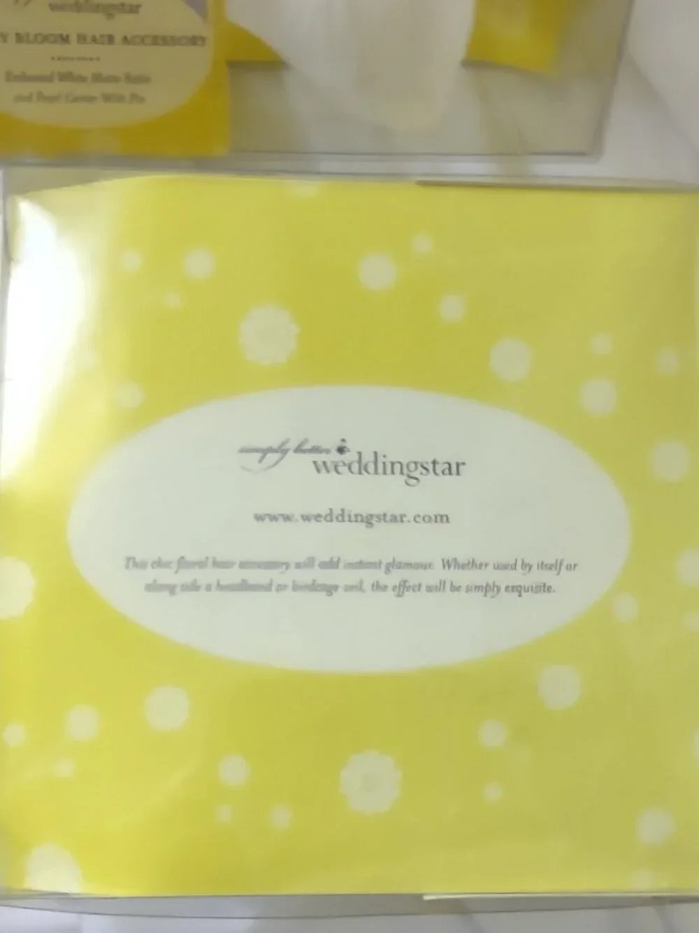 Fantasy Bloom Hair Accessories-X5 Pieces- White Satin & Pearl Center w/Pin NIB
